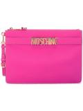 logo strap clutch