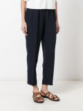 cropped high-waist trousers