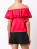 off-shoulders ruffled blouse