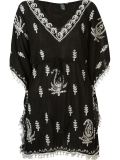 v-neck embroidered kaftan