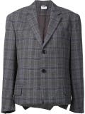 plaid single breasted oversized jacket