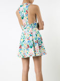 floral print draped dress