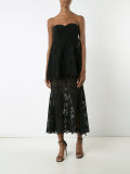 strapless layered dress