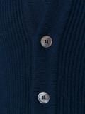 ribbed high neck cardigan