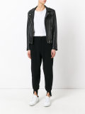 slit cuff cropped trousers