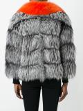 zipped fur jacket