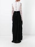 monochrome long length evening dress