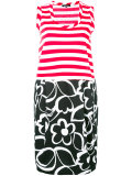 contrast pattern dress