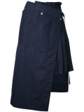 asymmetric pleated skirt