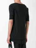 layered raw hem T-shirt