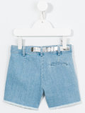 anchor print denim shorts