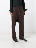 drawstring drop-crotch tapered trousers