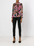 printed ruffle trim shirt 