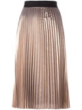 pleated metallic skirt 