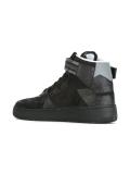 panelled hi-top sneakers