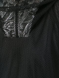 layered fishnet sports hoodie