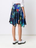 printed draped skirt