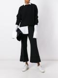 ribbed round neck jumper