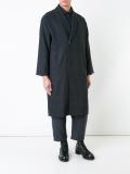 人字纹披肩领外套
