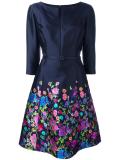 boat neck floral dress
