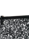 splatter print zipped clutch