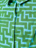 maze patterned sheer shirt