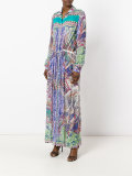 multi-print shirt maxi dress