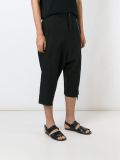 drop-crotch cropped trousers