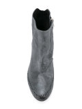 woven base ankle boots
