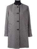 houndstooth single breasted coat