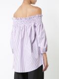 striped off-shoulder blouse