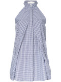 checked halterneck blouse 