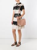 metallic detail tote