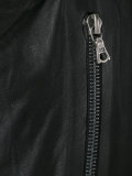 hooded leather jacket