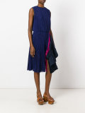 asymmetric dot lace dress