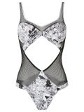 panelled swimsuit