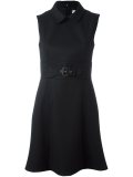 sleeveless belted dress