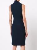draped neck sleeveless dress
