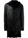 frayed inset coat