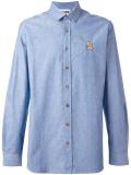 chambray bear applique shirt