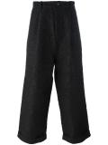 textured wide-leg trousers
