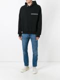 logo chest print hoodie