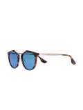 angular brim round sunglasses