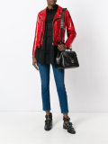 metallic biker jacket