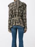 wide lapel belted cardigan