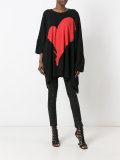 heart print T-shirt 
