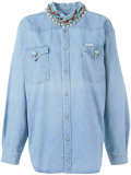 stoned collar denim shirt 