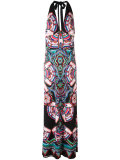 abstract print halterneck dress