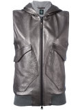sleeveless hooded jacket