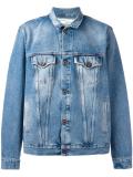 'Diagonal Spray' denim jacket